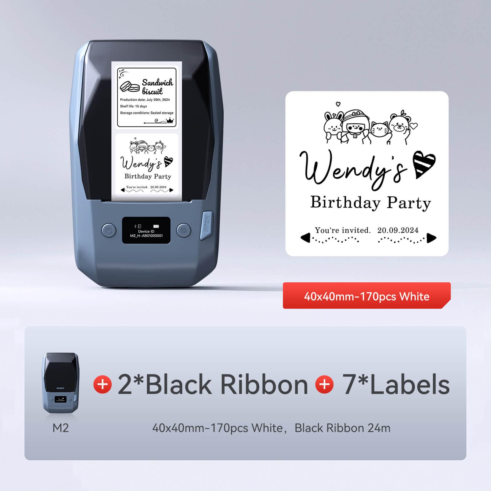 NIIMBOT M2 Thermal Transfer Label Maker, Smart Color Printing with Phones & PC for Office, Outdoor Equipment