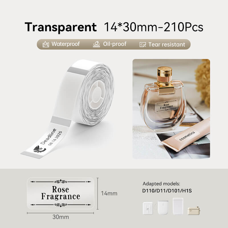 Transparent Label Tape for D11, D110, D101