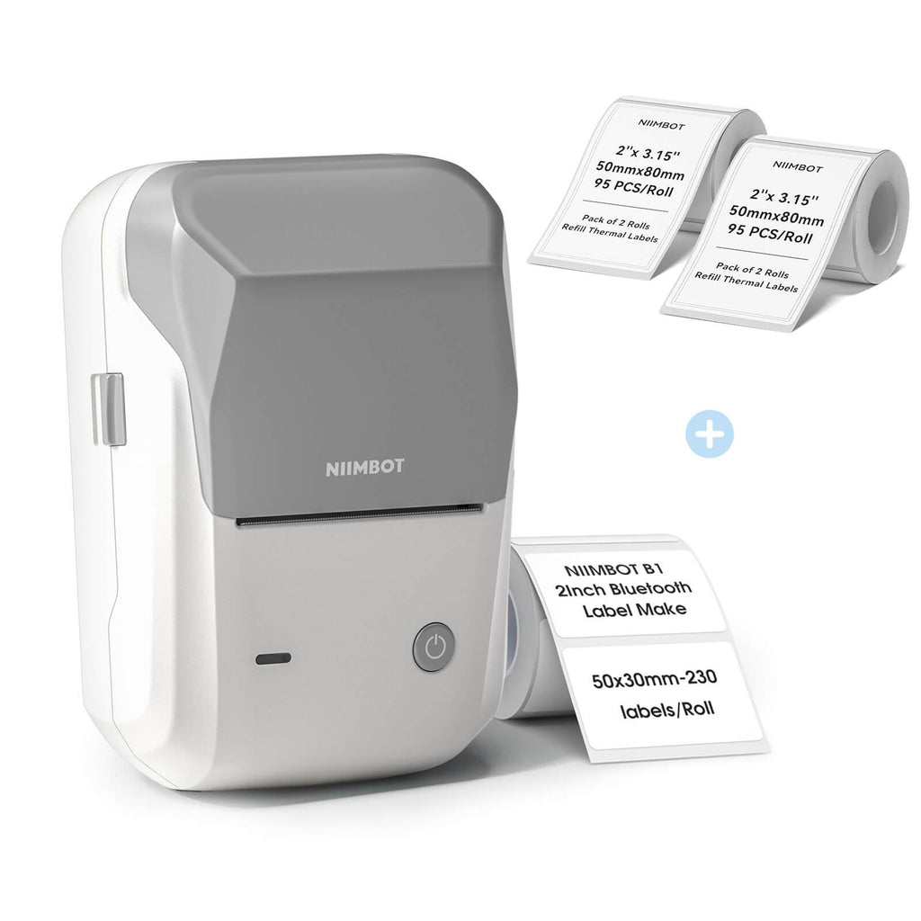 NIIMBOT B1 Inkless Thermal Label Printer, Create Professional Business Labels with Ease