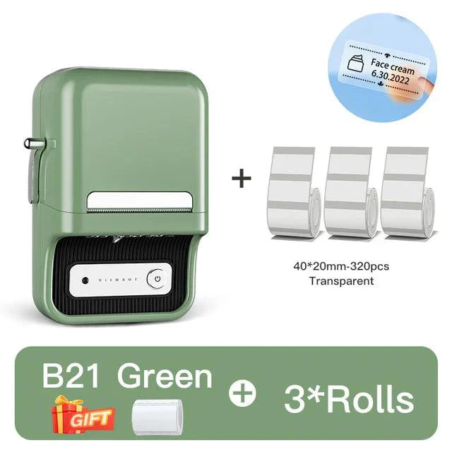 NIIMBOT B21 Bluetooth Thermal Kitchen Storage Labels Printer, Efficient for Home, Support PC&Phone