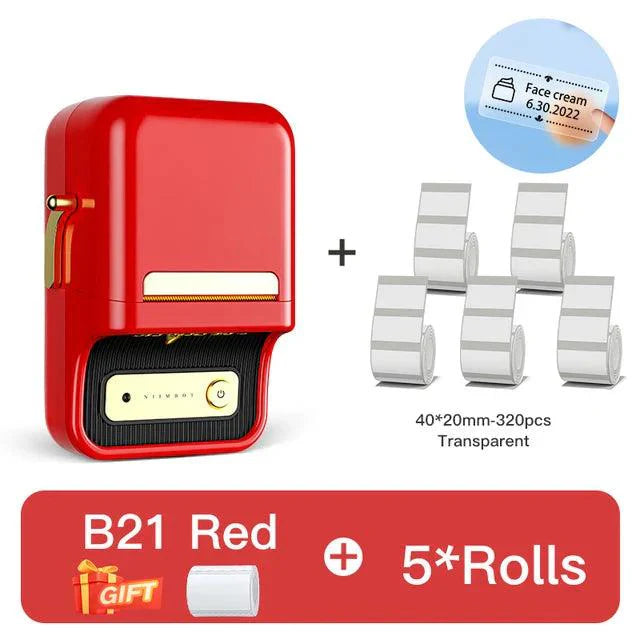 NIIMBOT B21 Bluetooth Thermal Kitchen Storage Labels Printer, Efficient for Home, Support PC&Phone