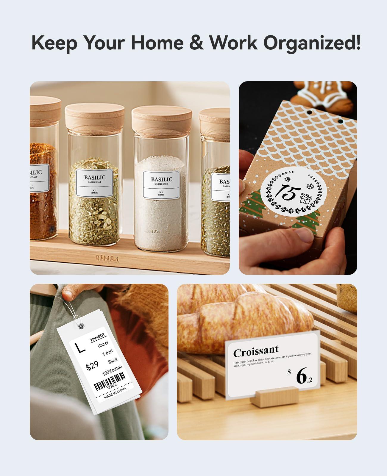 NIIMBOT B1 Inkless Thermal Label Printer, Create Professional Business Labels with Ease