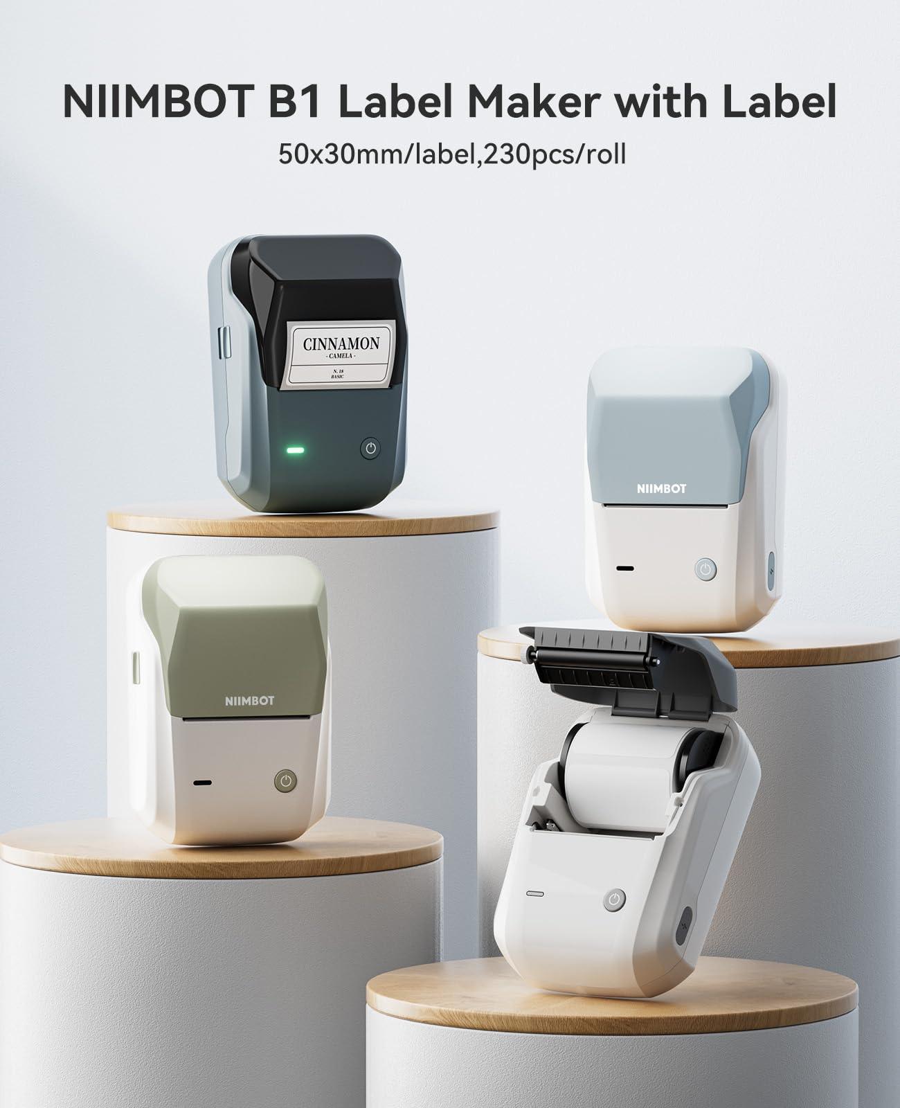 NIIMBOT B1 Inkless Thermal Label Printer, Create Professional Business Labels with Ease