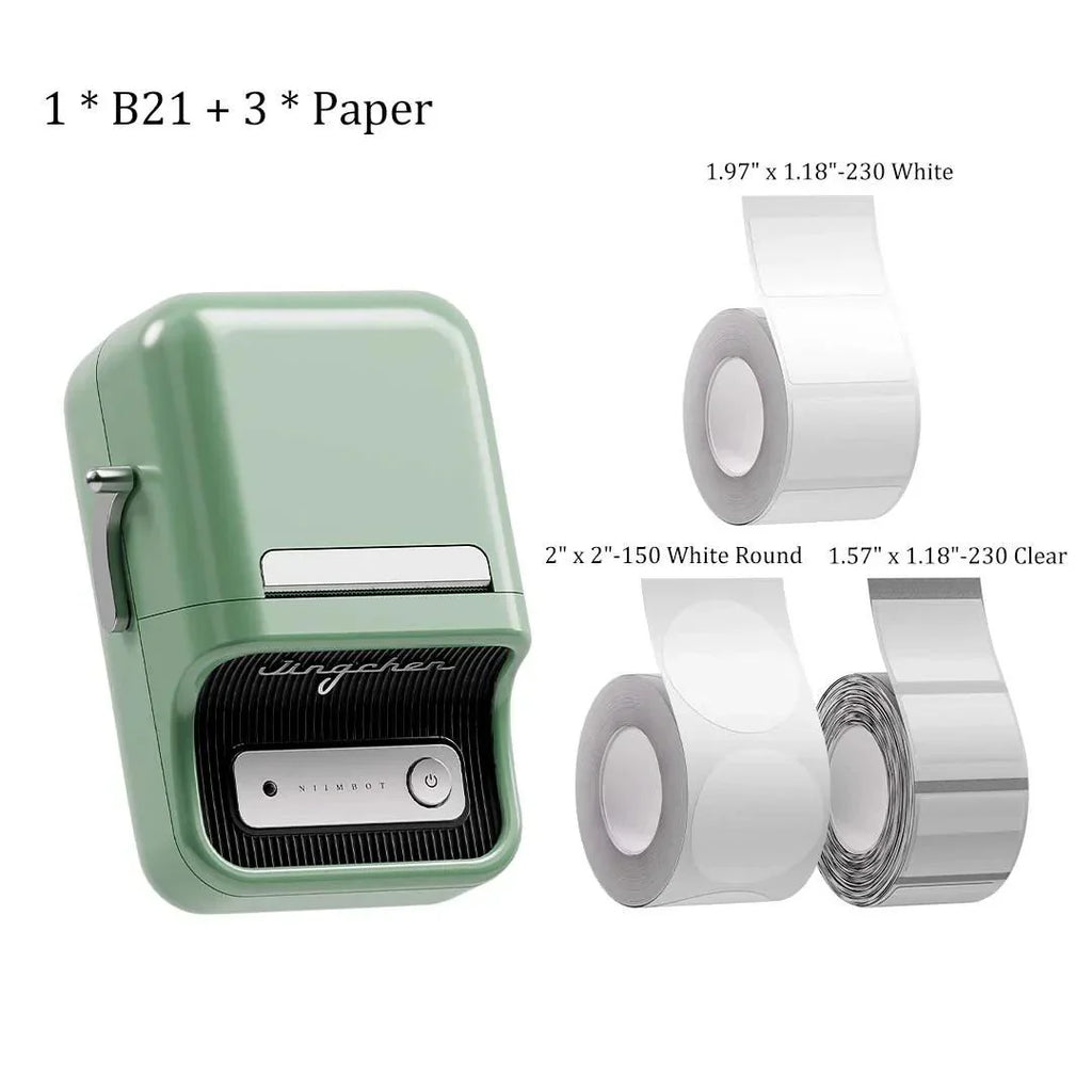 NIIMBOT B21 Pro 300dpi Label Printer, Photo Printing, Bluetooth Connection for Home, Business, Office