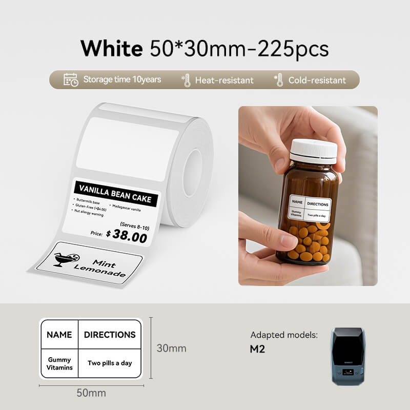Thermal Transfer Label Printer Labels for M2, M3