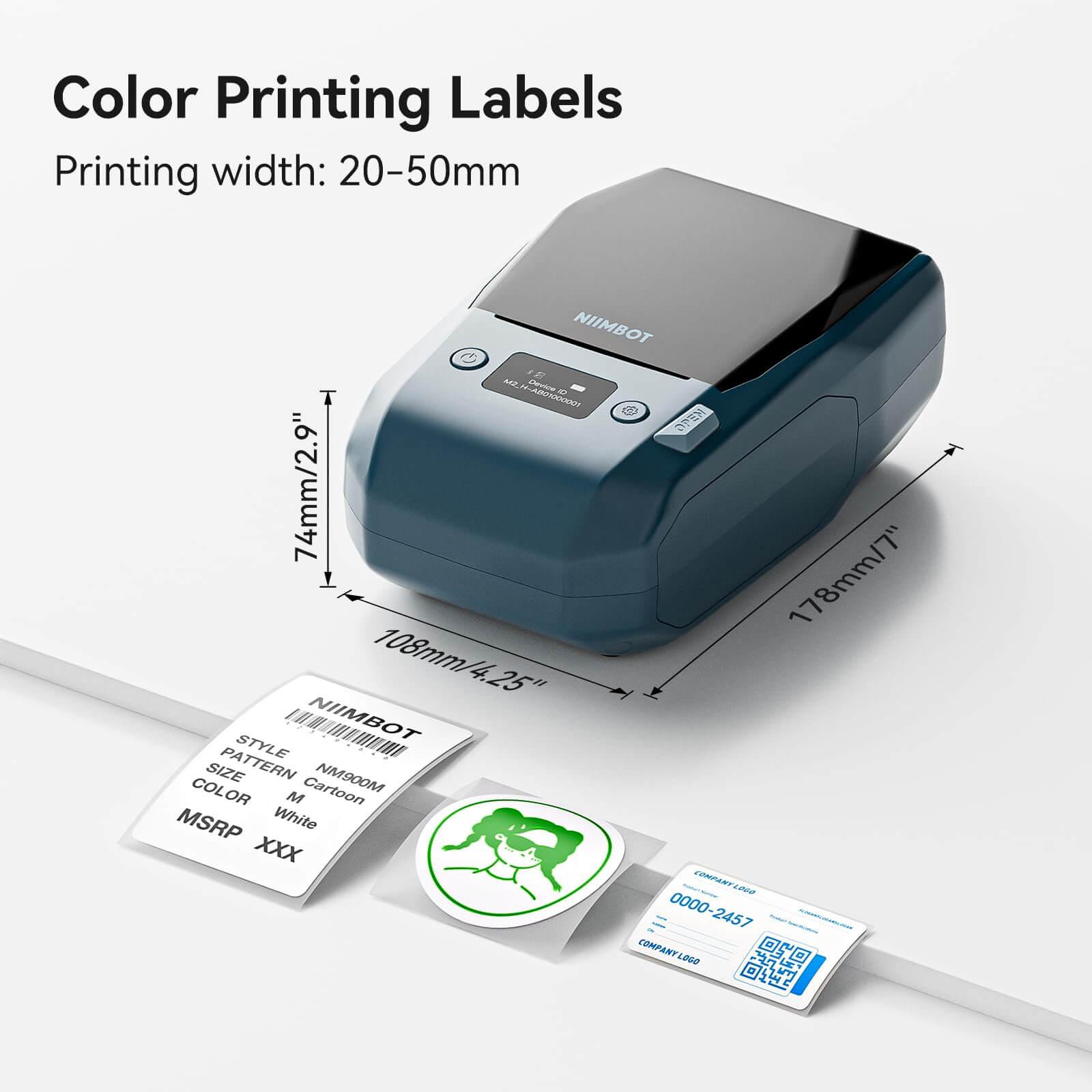 NIIMBOT M2 Thermal Transfer Label Maker, Smart Color Printing with Phones & PC for Office, Outdoor Equipment