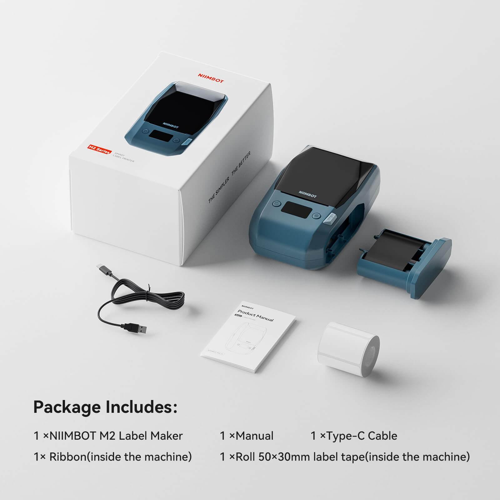 NIIMBOT M2 Thermal Transfer Label Maker, Smart Color Printing with Phones & PC for Office, Outdoor Equipment