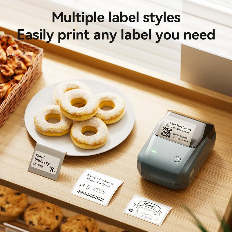 NIIMBOT B1 Thermal Food label printer for Home, Business Support Android, iPhone, Windows