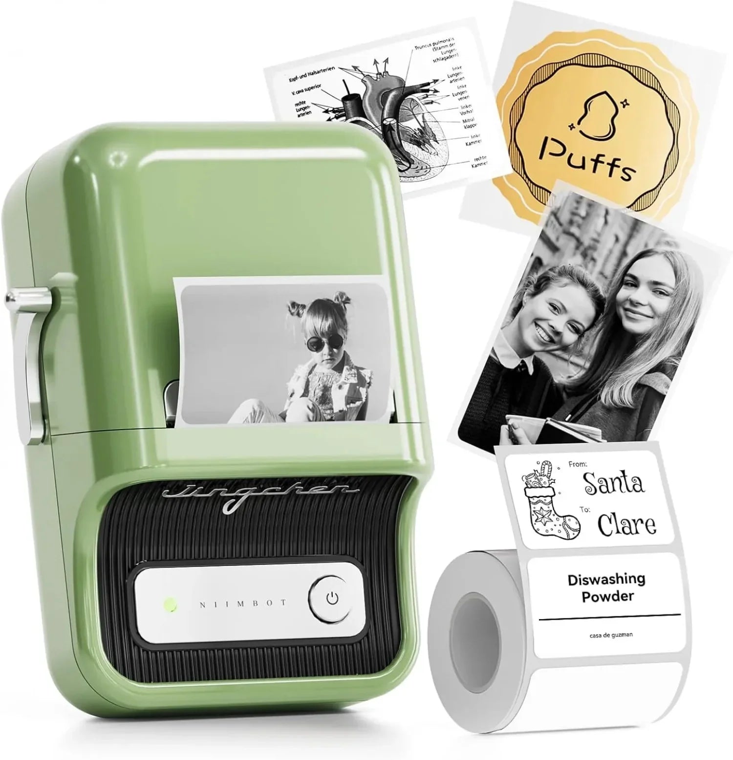 NIIMBOT B21 Pro 300dpi Label Printer, Photo Printing, Bluetooth Connection for Home, Business, Office