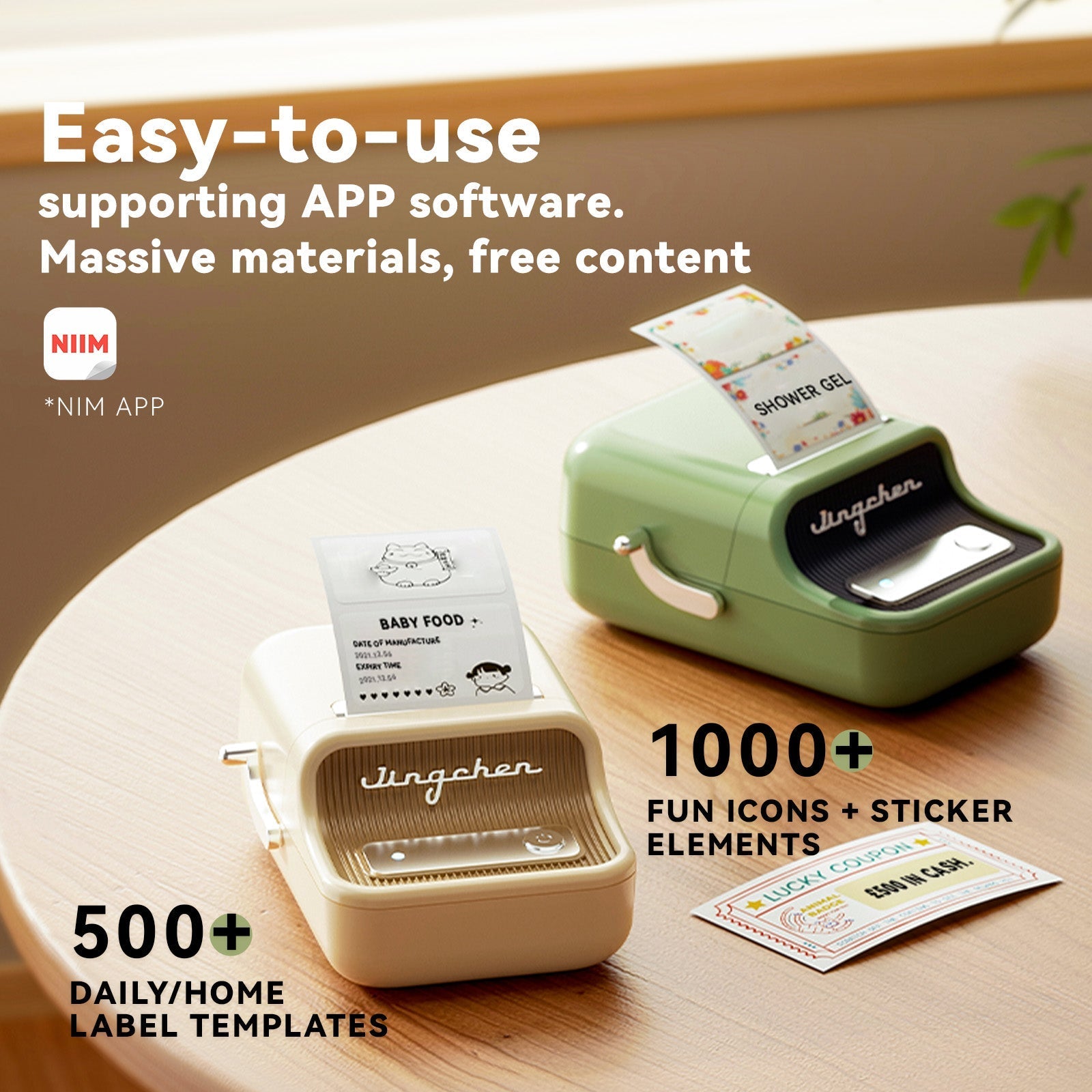 NIIMBOT B21 Bluetooth Thermal Kitchen Storage Labels Printer, Efficient for Home, Support PC&Phone