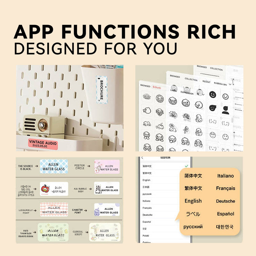 NIIMBOT B21 Bluetooth Thermal Kitchen Storage Labels Printer, Efficient for Home, Support PC&Phone