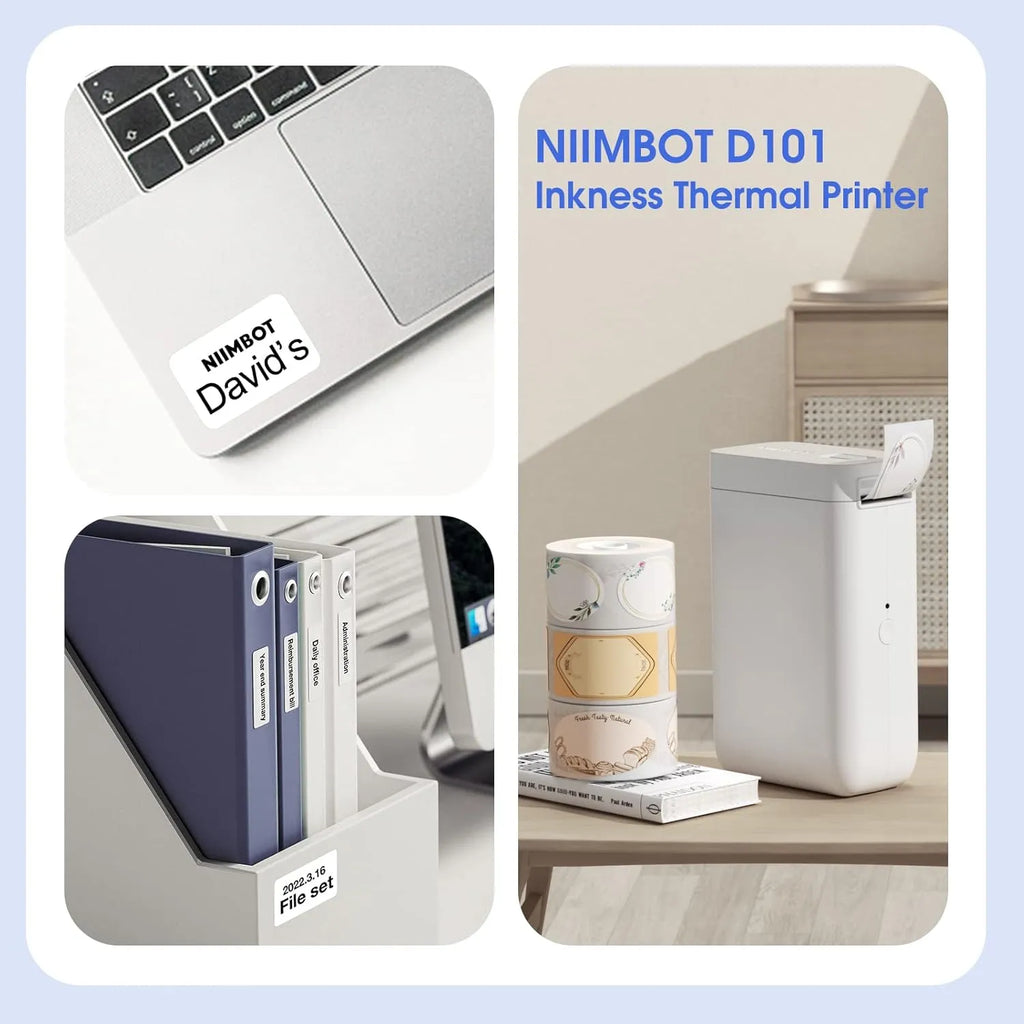 NIIMBOT D101 Thermal Inkless Mobile Printer, Effortless Labeling Made Easy