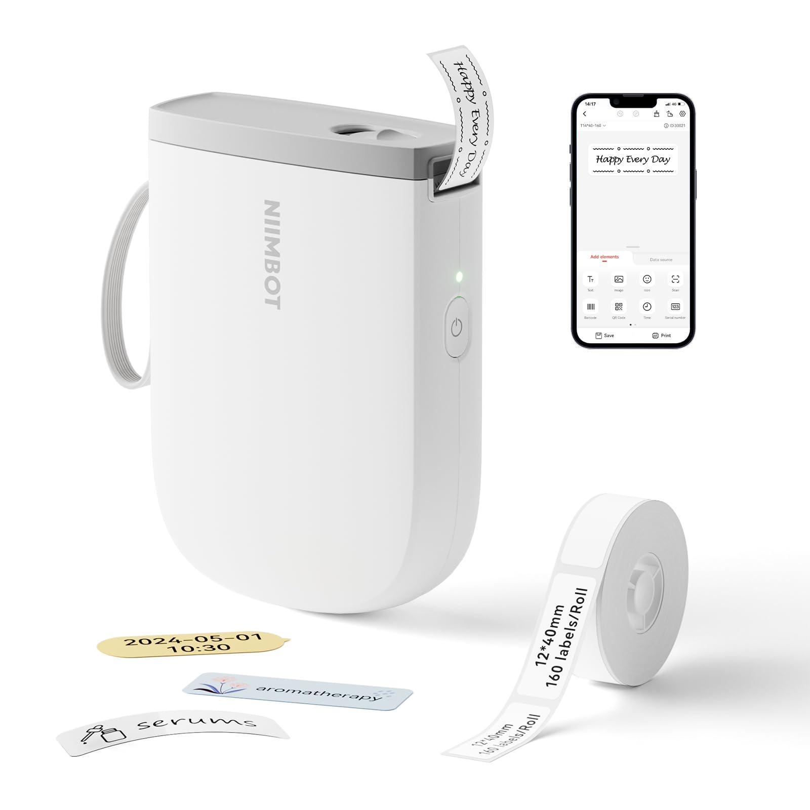 NIIMBOT D11 0.5 Inch Label Maker Machine with Tape - Versatile Labeling Solution