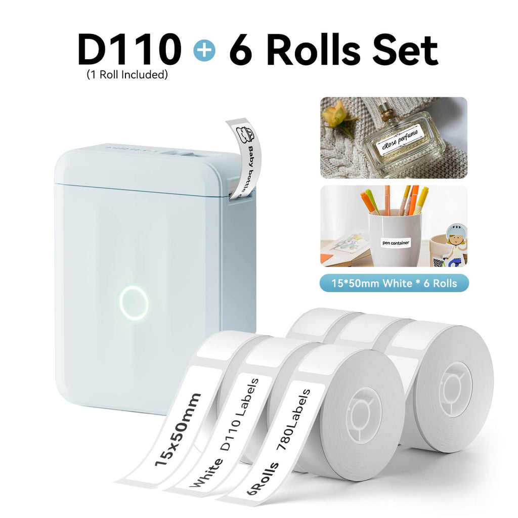 NIIMBOT D110 Upgraded Thermal Switch Mini Label Maker Bluetooth for Office Home School