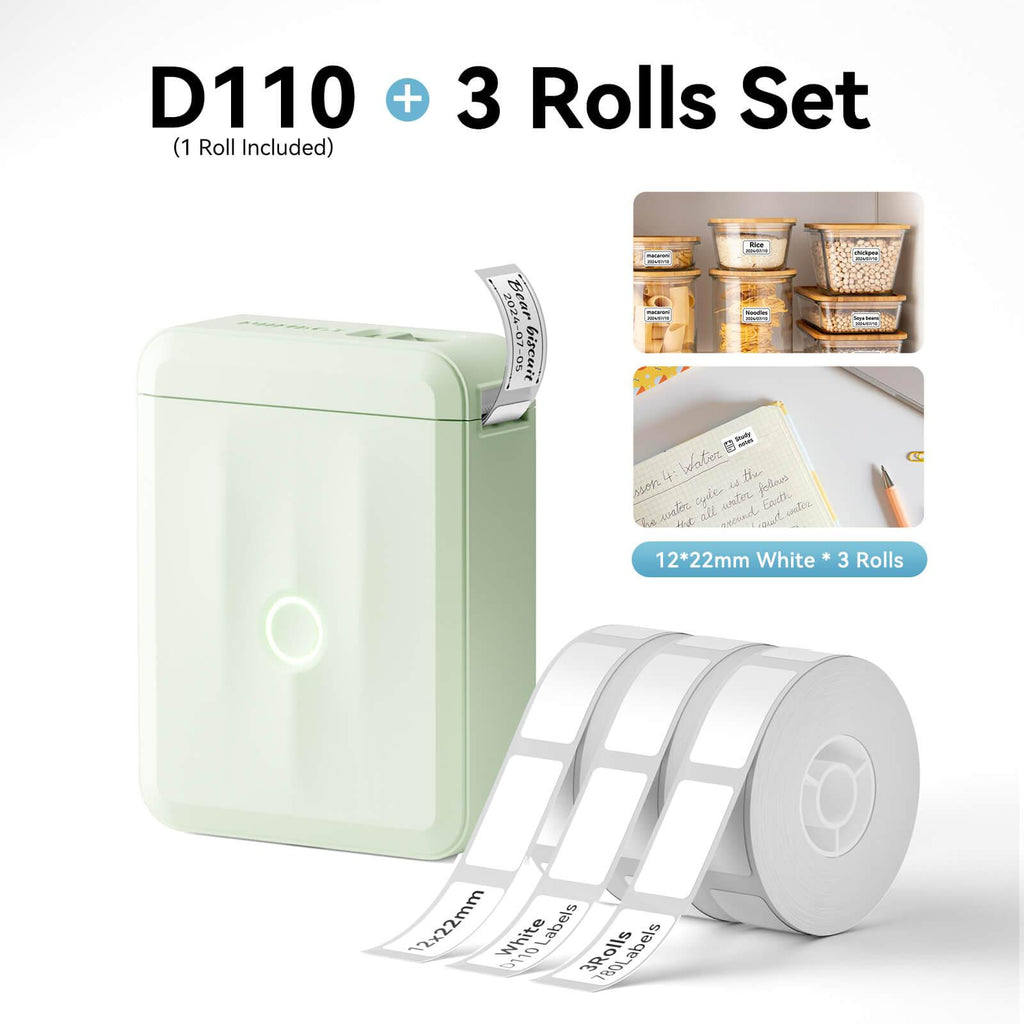 NIIMBOT D110 Upgraded Thermal Switch Mini Label Maker Bluetooth for Office Home School