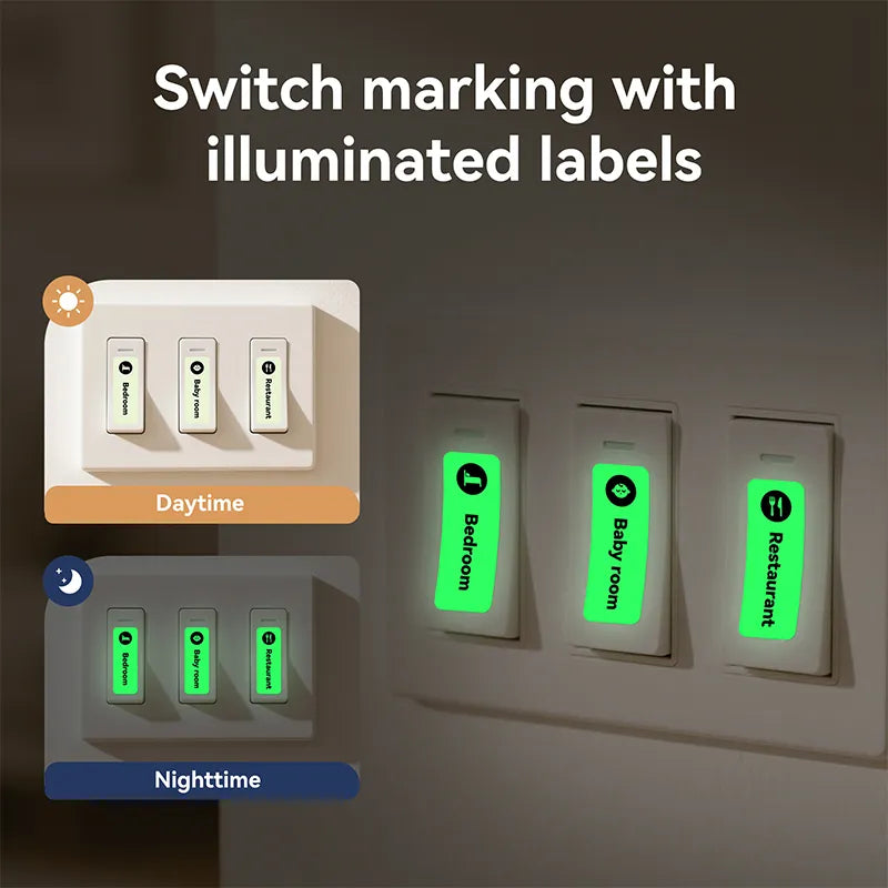 NIIMBOT D110 Upgraded Thermal Switch Mini Label Maker Bluetooth for Office Home School