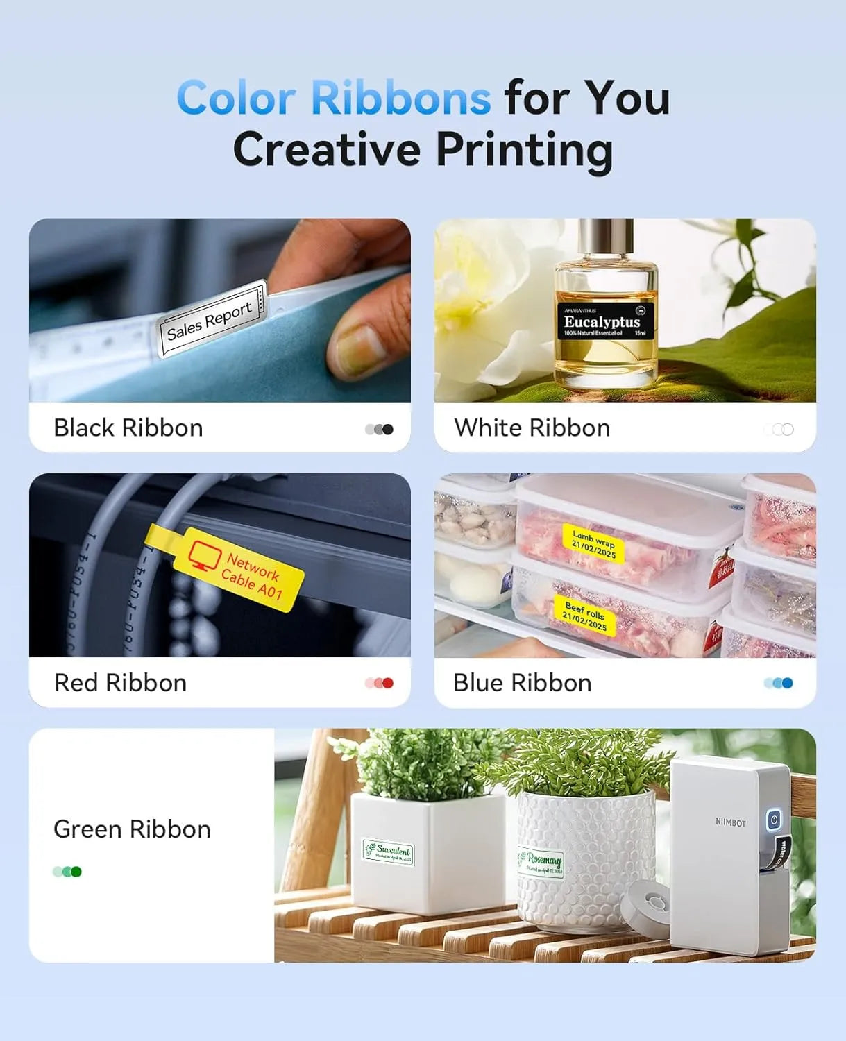 NIIMBOT N1 0.5 Inch Thermal Transfer Portable Bluetooth Label Maker