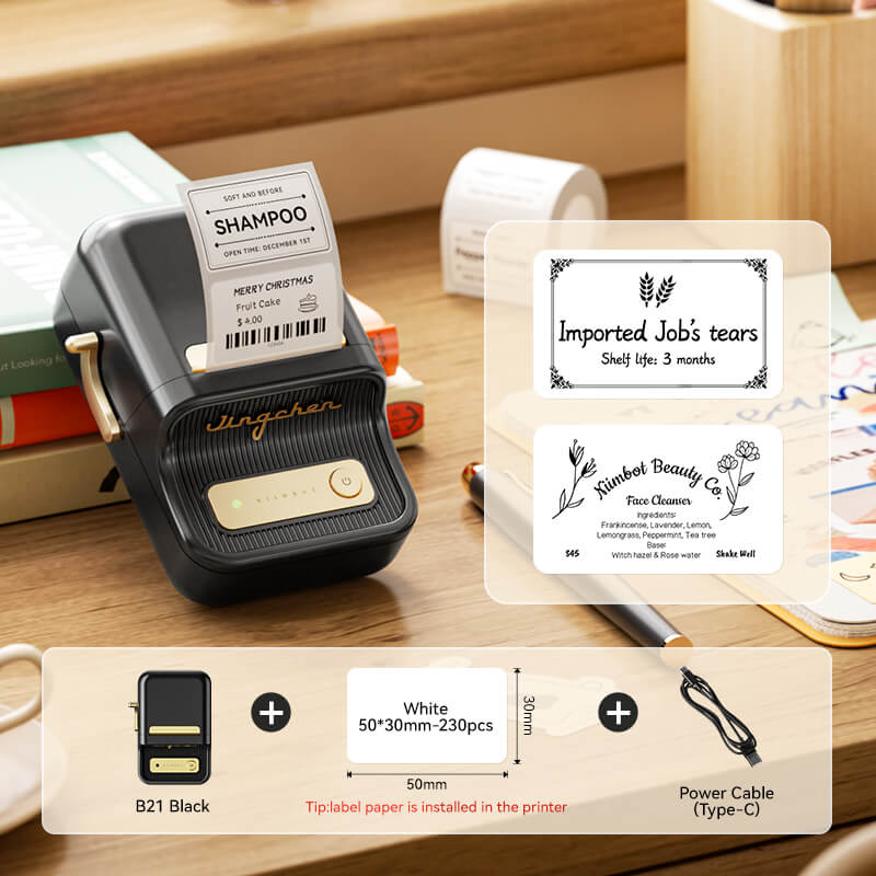 NIIMBOT B21 Bluetooth Thermal Label Printer, Efficient for Home, Office, Business
