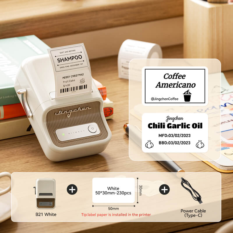 NIIMBOT B21 Bluetooth Thermal Kitchen Storage Labels Printer, Efficient for Home, Support PC&Phone