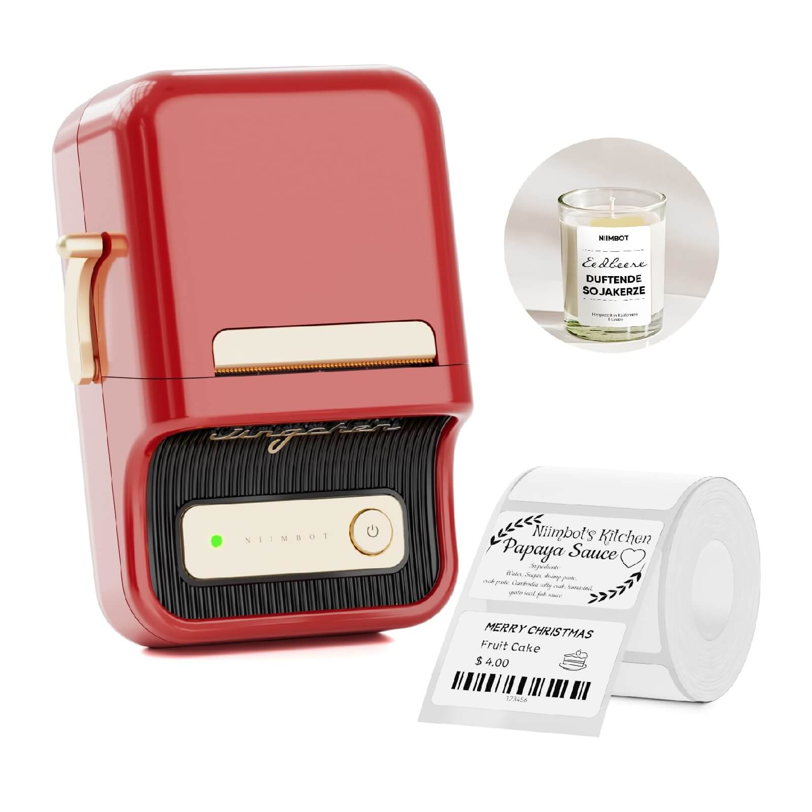 NIIMBOT B21 Bluetooth Thermal Label Printer, Efficient for Home, Office, Business