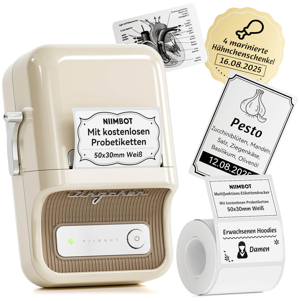 NIIMBOT B21 Bluetooth Thermal Kitchen Storage Labels Printer, Efficient for Home, Support PC&Phone