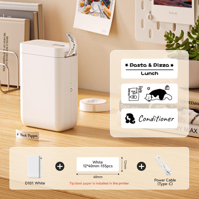 NIIMBOT D101 Thermal Inkless Mobile Printer, Effortless Labeling Made Easy
