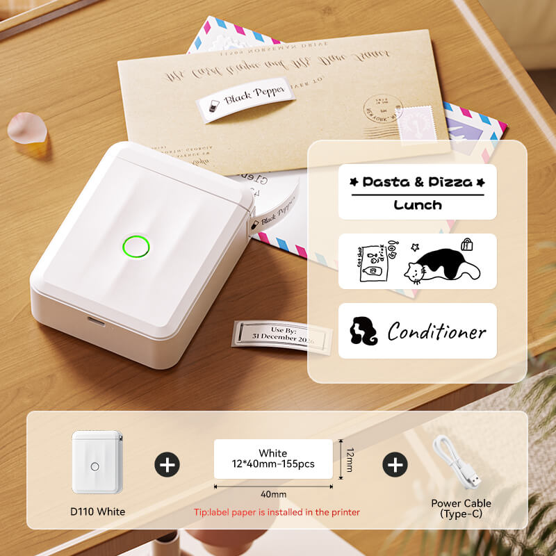 NIIMBOT D110 Upgraded Bluetooth Printer for Office, Home, Kitchen, School