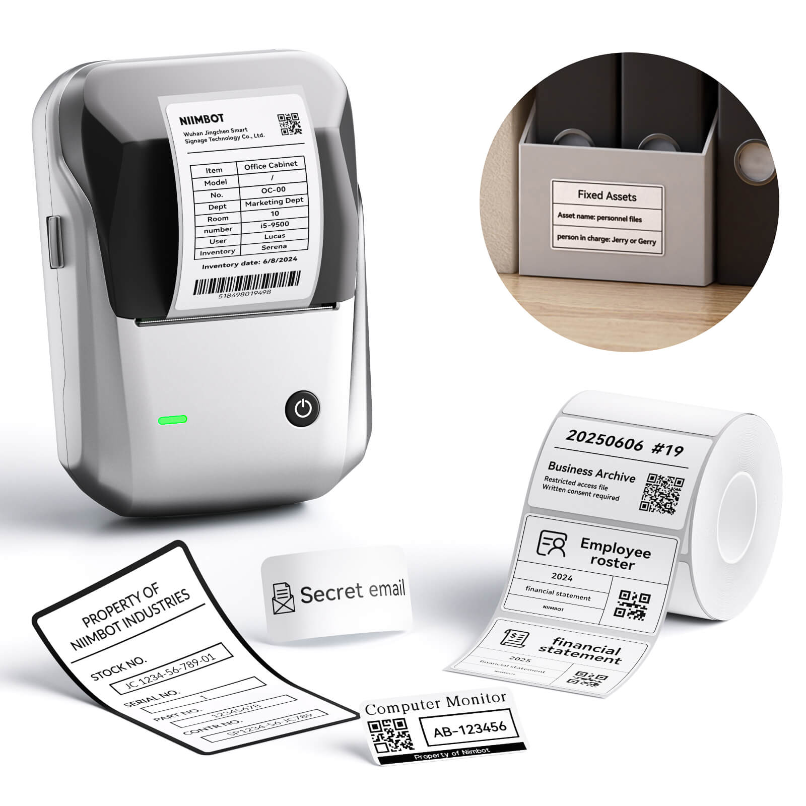 NIIMBOT B1 Multifunctional Office Label Printer for Home, Business Support Android, iPhone, Windows