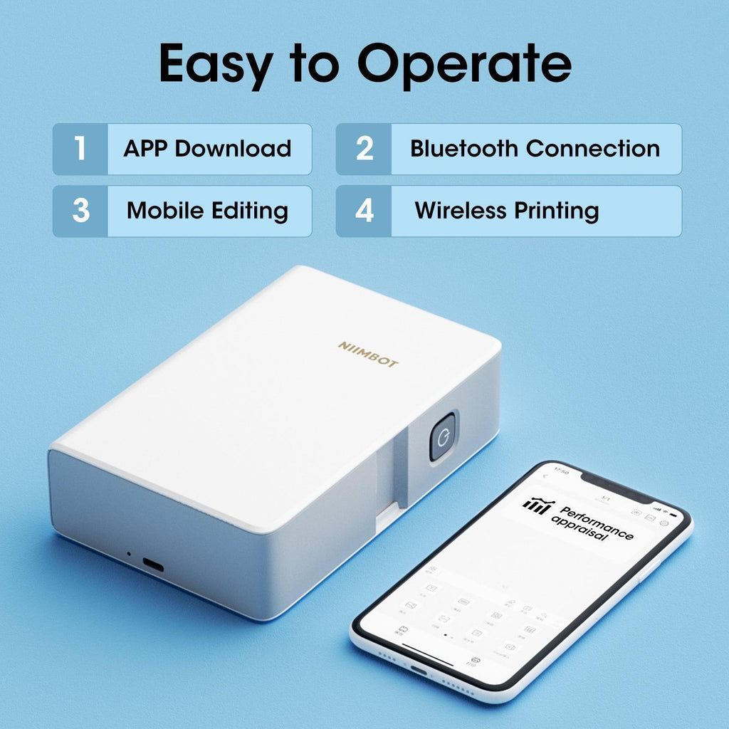 NIIMBOT N1 0.5 Inch Thermal Transfer Portable Bluetooth Label Maker
