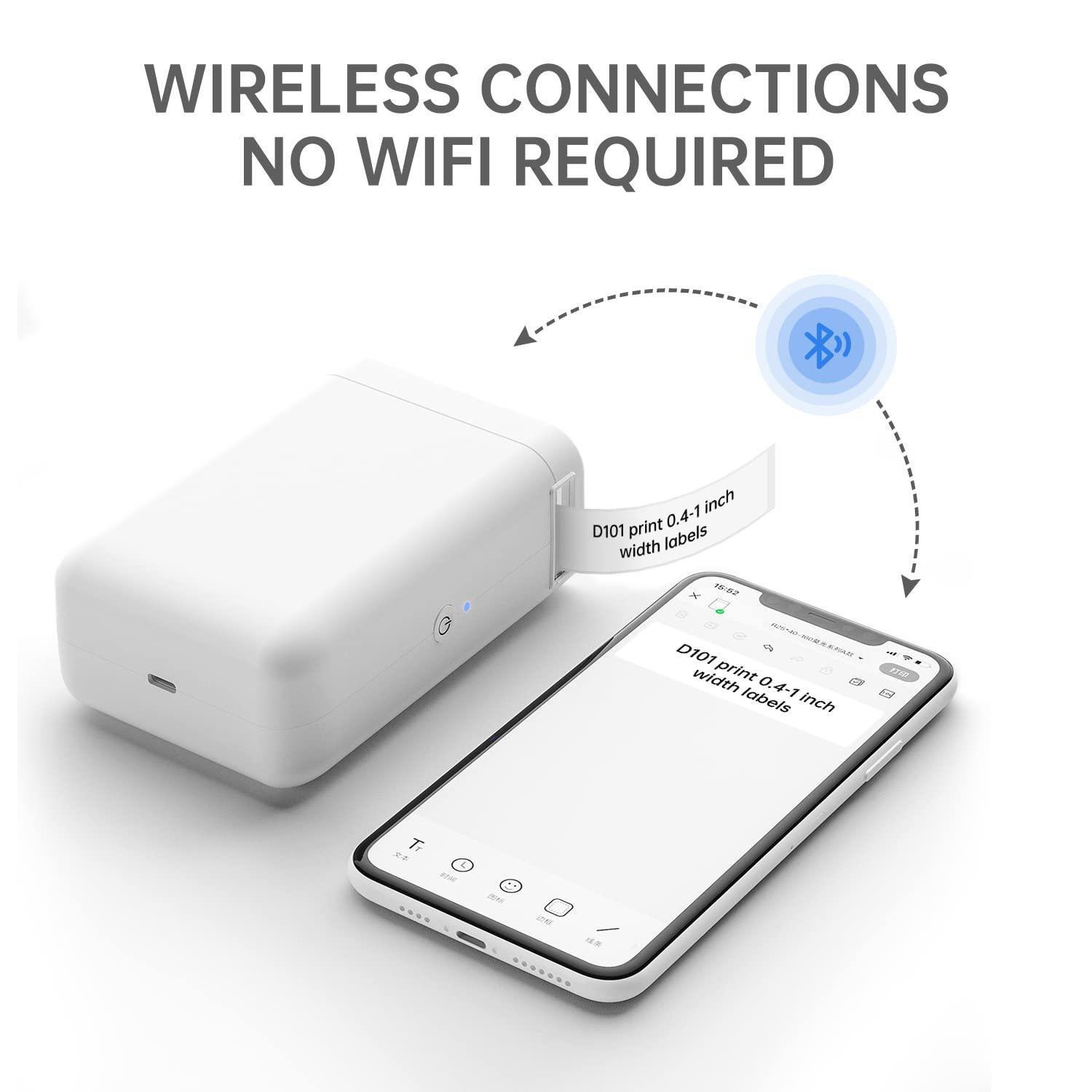 NIIMBOT D101 Thermal Inkless Mobile Printer, Effortless Labeling Made Easy