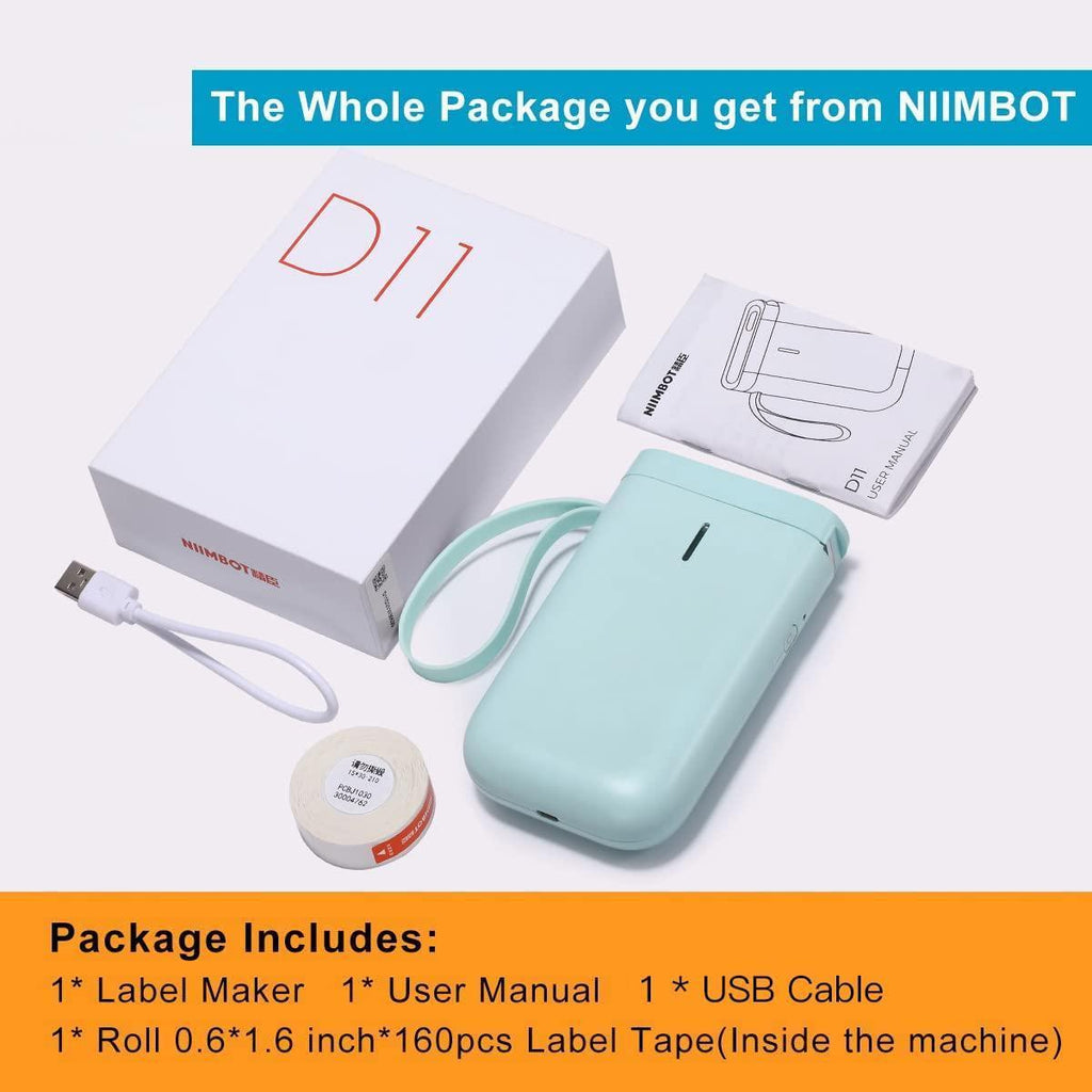 NIIMBOT D11 0.5 Inch Label Maker Machine with Tape - Versatile Labeling Solution