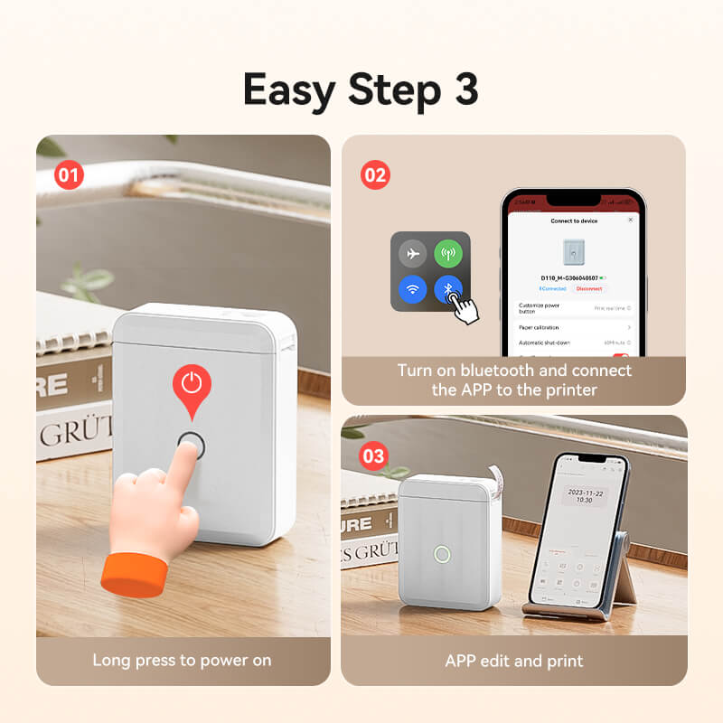 NIIMBOT D110 Upgraded Bluetooth Printer for Office, Home, Kitchen, School