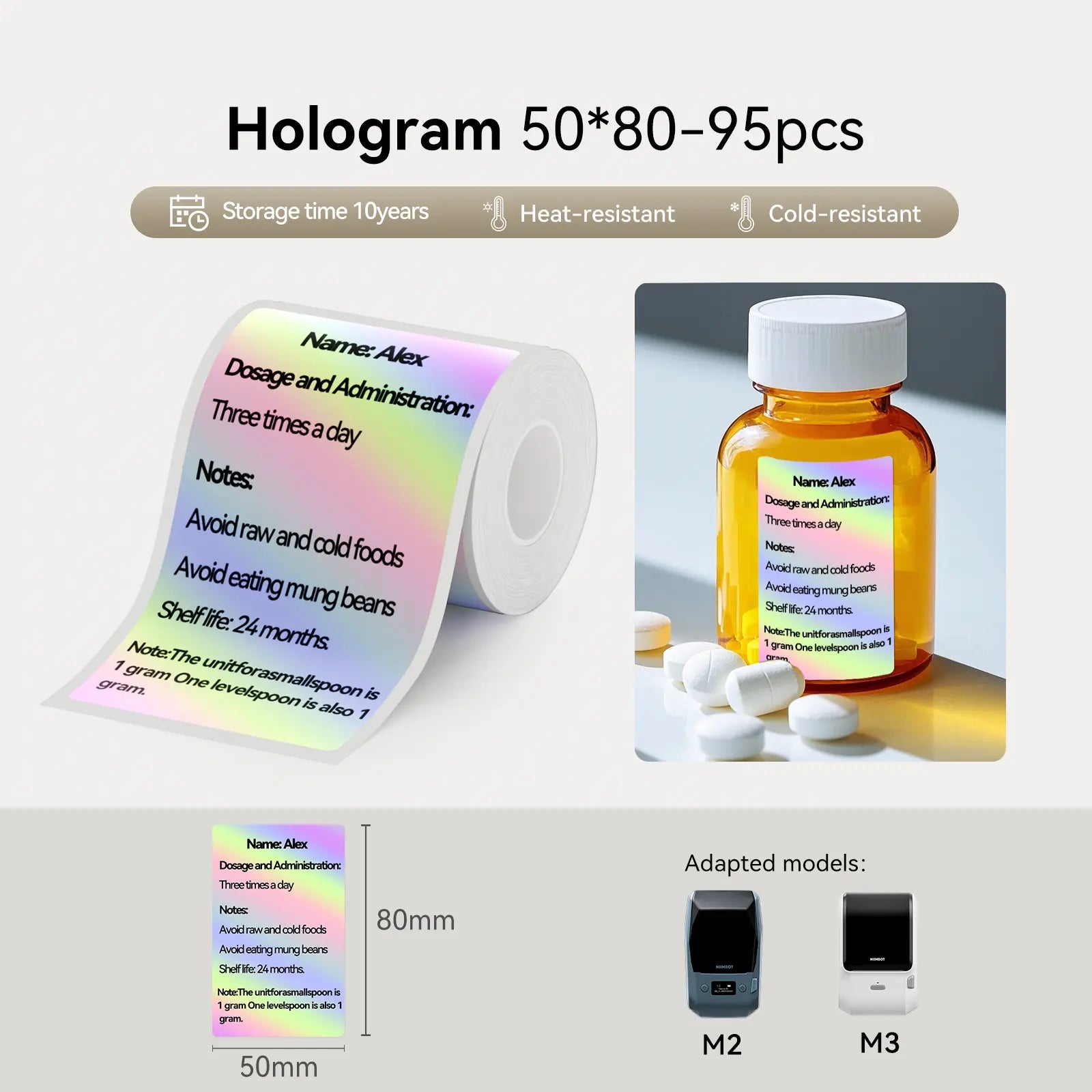 Thermal Transfer Label Printer Labels for M2, M3