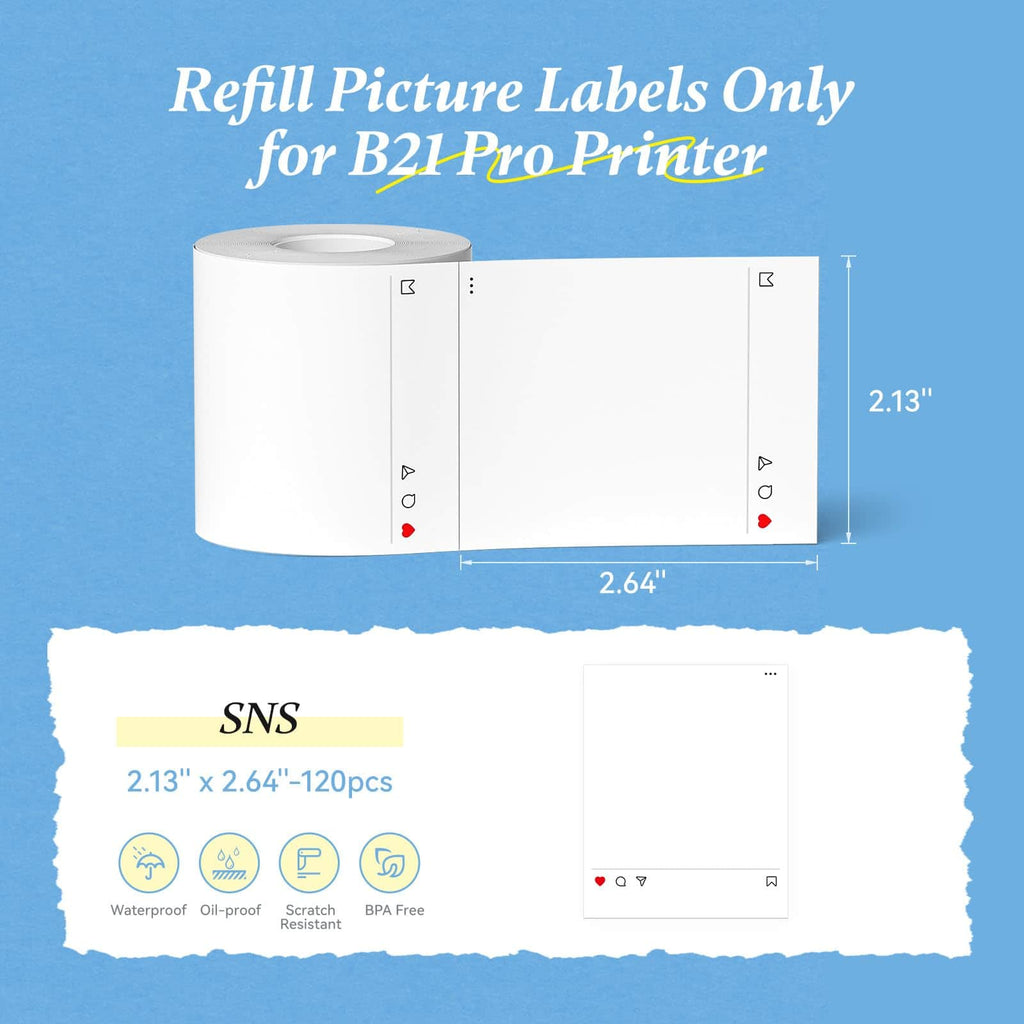 Photo Papers, Red&Black Labels for B21 Pro
