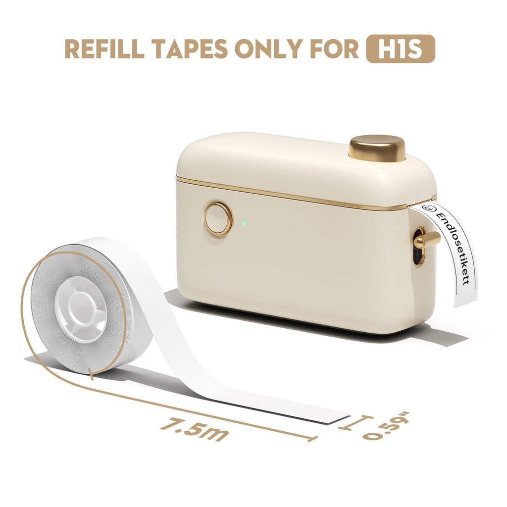 Pure Color Label Tape for H1S, 7.5m/Roll